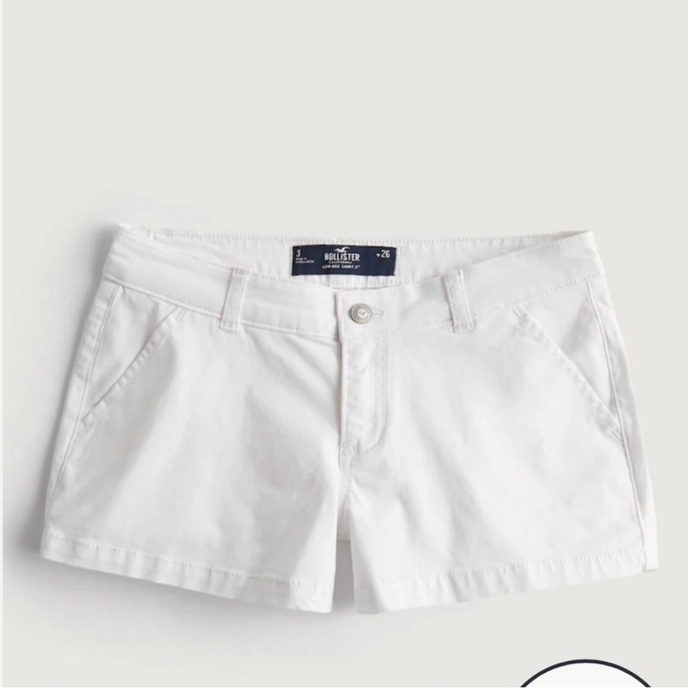 Hollister white low rise shorts